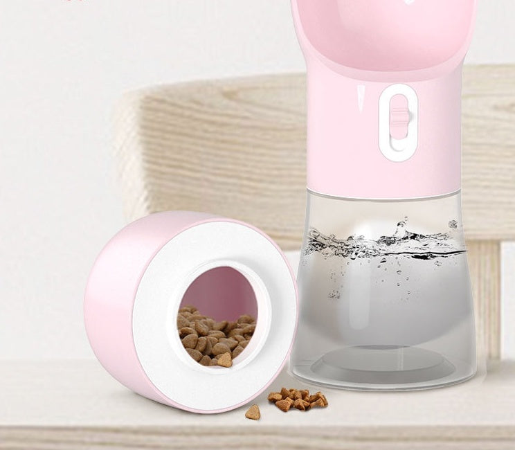 Traveling out dog food and water dispenser