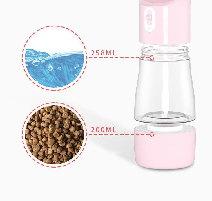 Traveling out dog food and water dispenser