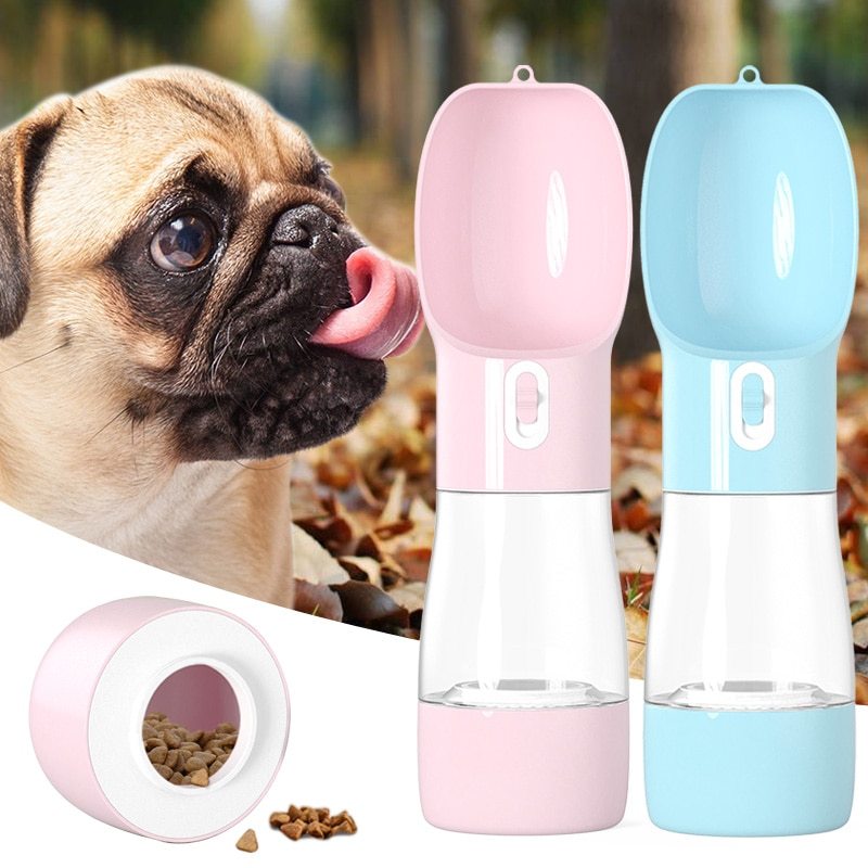 Traveling out dog food and water dispenser